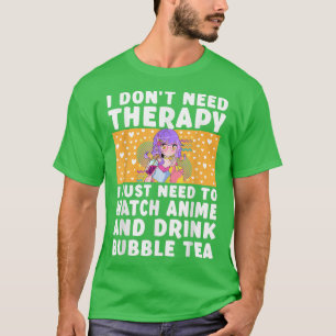 Anime Art för Tonåring flickor, Merch Bubble Tea o T Shirt