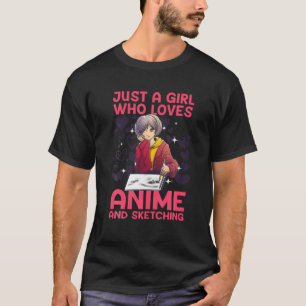 Anime Art for Women Tonåring Girl Anime Merch Sket T Shirt