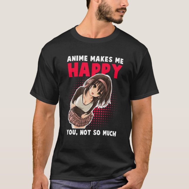 Anime Art for Women Tonåring Girls Manar Anime Mer T Shirt (Framsida)