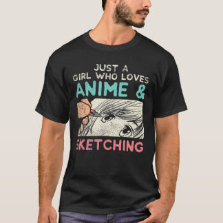 Anime Art for Women Tonåring Girls Manar Anime Mer T Shirt