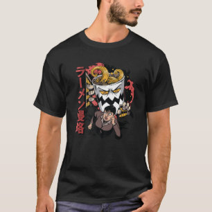 Anime Art - Ramen Invasion - Japansk livsmedelshjä T Shirt