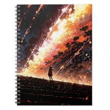 Anime art with vibrant sky