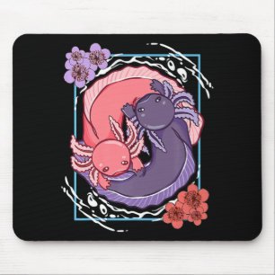 Anime Axolotl Waifu som Kärlek Anime Ramen och Ske Musmatta