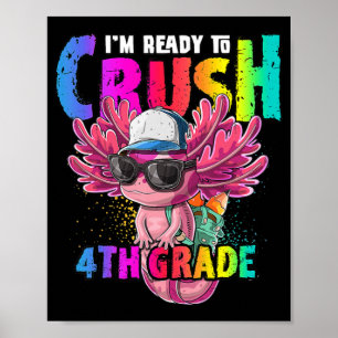 Anime Axolotl Waifu som Kärlek Anime Ramen och Ske Poster