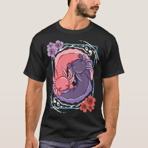 Anime Axolotl Waifu som Kärlek Anime Ramen och Ske T Shirt