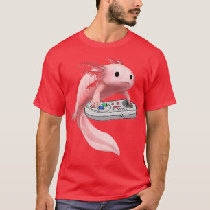 Anime Axolotl Waifu som Kärlek Anime Ramen och Ske T Shirt