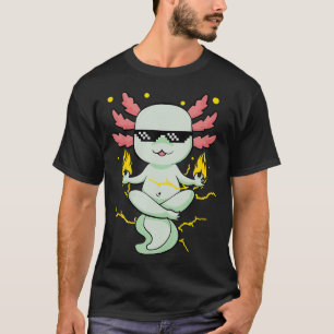 Anime Axolotl Waifu som Kärlek Anime Ramen och Ske T Shirt