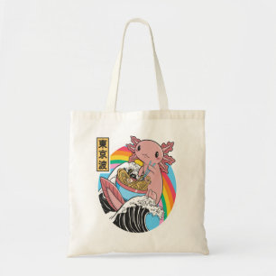 Anime Axolotl Waifu som Kärlek Anime Ramen och Ske Tygkasse