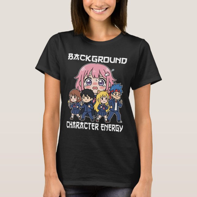 ANIME - BAKGRUNDSKARAKTÄR ENERGI T SHIRT (Framsida)