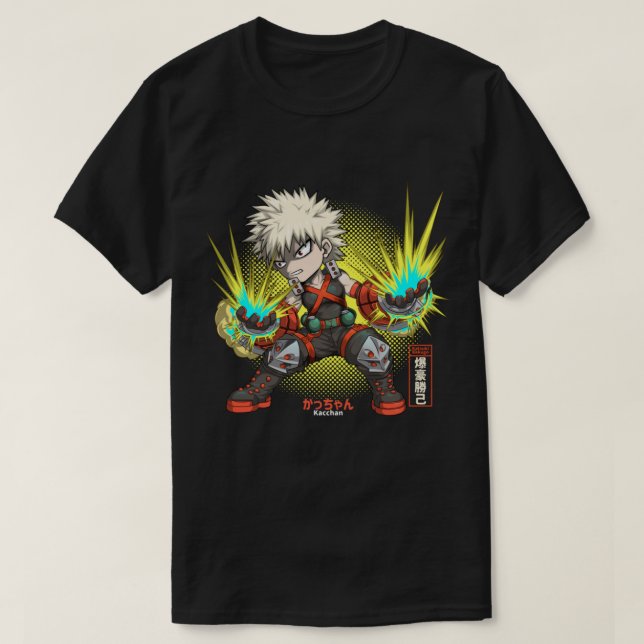 Anime Bakugo Kacchan T-Shirt (Design framsida)