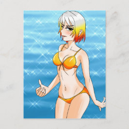 Anime Bikini Girl Vykort