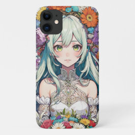 Anime blommigt Girl