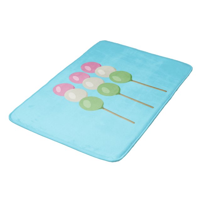 Anime Blue Pastel Dango Bath Mat Badrumsmatta (Vinklad)