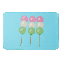 Anime Blue Pastel Dango Bath Mat