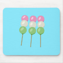 Anime Blue Pastel Dango Mousepad