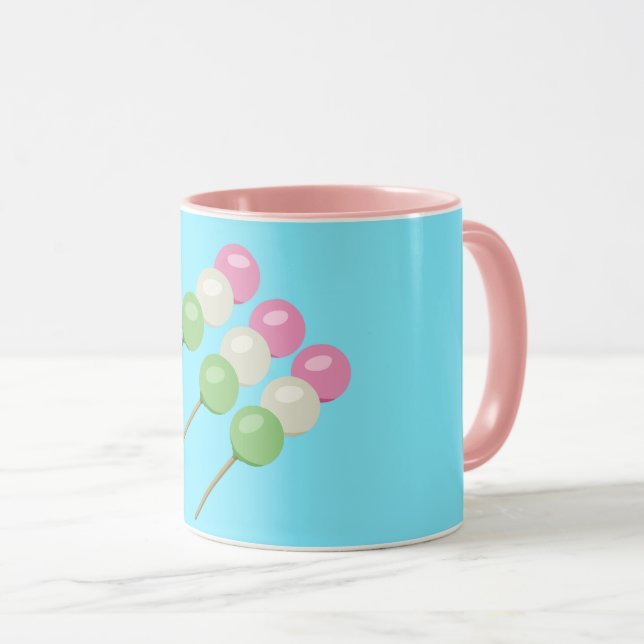 Anime Blue Pastel Dango Mugg (Framsida höger)