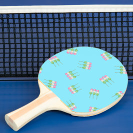 Anime Blue Pastel Dango Ping Pong Paddle Pingisracket