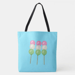 Anime Blue Pastel Dango Tote Tygkasse