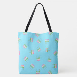 Anime Blue Pastel Dango Tote Tygkasse