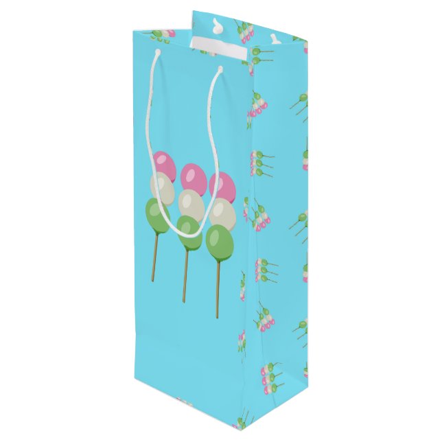 Anime Blue Pastel Dango Vin Gift Bag (Baksidan Vinklad)