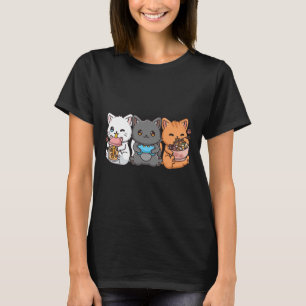 Anime Bo Tea Bubble Tea Gaming Gamer Ramen Cat T Shirt