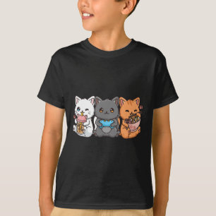 Anime Bo Tea Bubble Tea Gaming Gamer Ramen Cat T Shirt