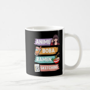 Anime Boba Ramen Sketching Otaku Kawaii Anime Girl Kaffemugg
