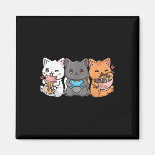 Anime Boba Tea Bubble Tea Gaming Gamer Ramen Cat Magnet