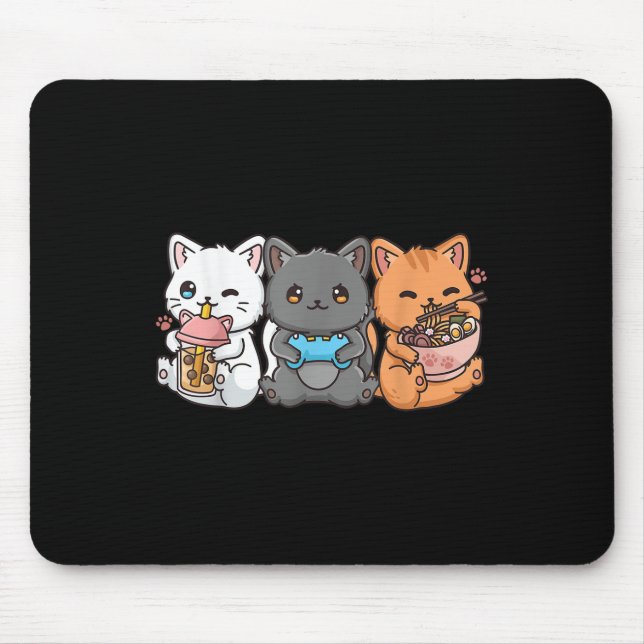 Anime Boba Tea Bubble Tea Gaming Gamer Ramen Cat Musmatta (Framsidan)