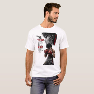Anime Boxningsseger Citat Bakre Tryck T-Shirt