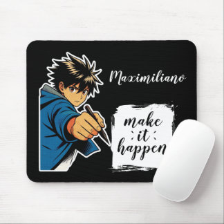 Anime Boy Make It Happen Personalized Mouse Pad Musmatta