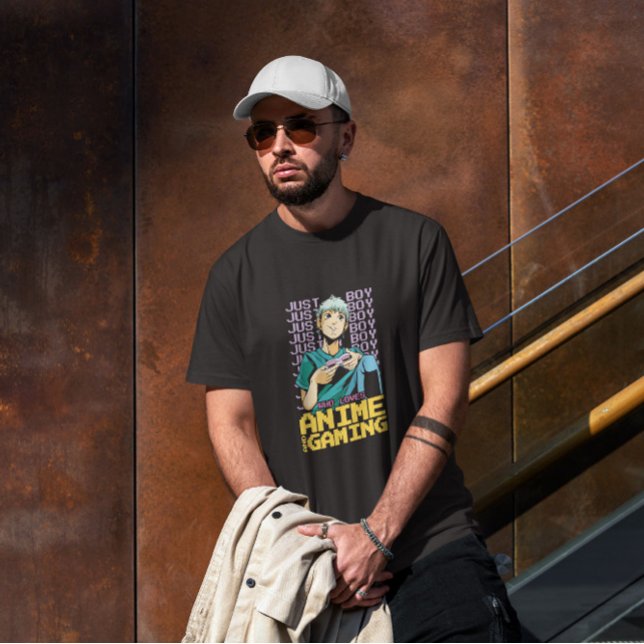Anime Boy spelar videospel T Shirt (Skapare uppladdad)