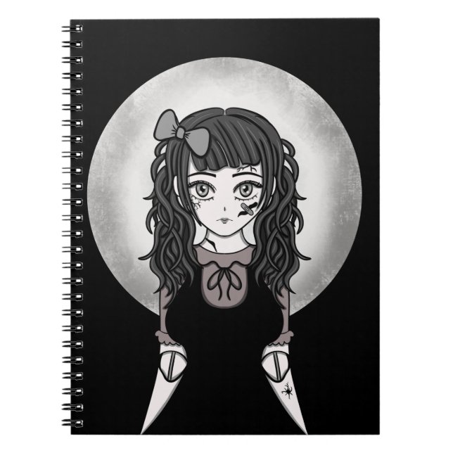Anime Broken Doll Gothic Anteckningsbok (Framsidan)