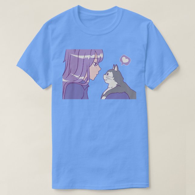 Anime Cat Anime Saker T Shirt (Design framsida)