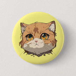 Anime Cat Ansikte Knapp