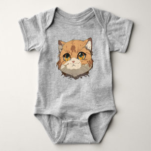 Anime Cat Ansikte T Shirt