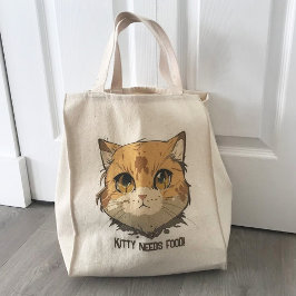 Anime Cat Ansikte Tygkasse