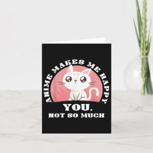 Anime Cat Gift Kawaii Japan Ramen Baka Otaku Manga Kort