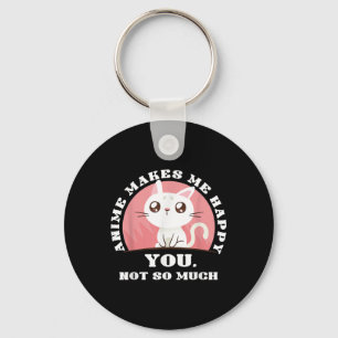 Anime Cat Gift Kawaii Japan Ramen Baka Otaku Manga Nyckelring