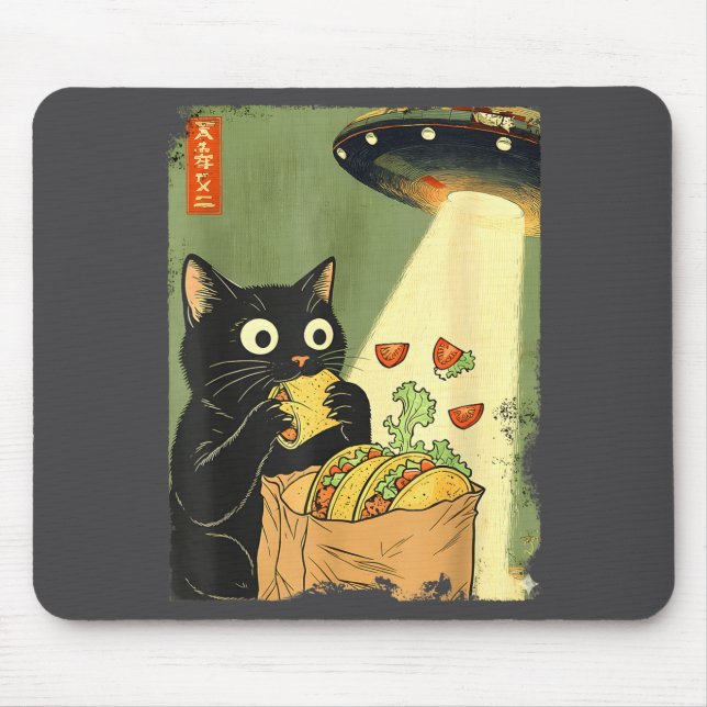 Anime Cat Japanese Tacos UFO Apparel Musmatta (Framsidan)