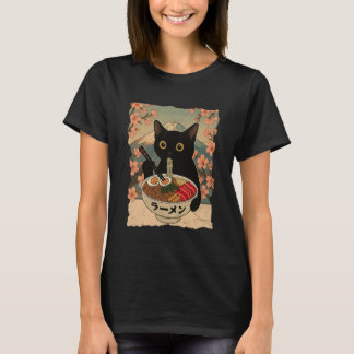 Anime Cat Ramen Japanese Funny Cat Graphic Tees An T Shirt