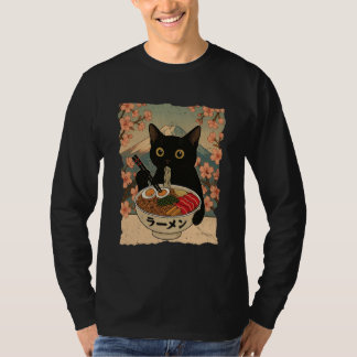 Anime Cat Ramen Japanese Funny Cat Graphic Tees An T Shirt