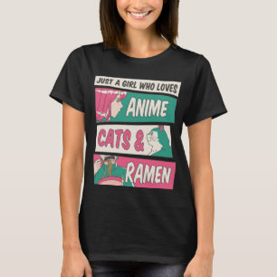 Anime Cats Ramen Tshirt-PR T Shirt