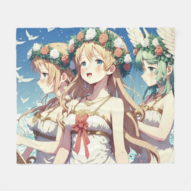 Anime Chor Fleecefilt (Framsidan (Horisontell))