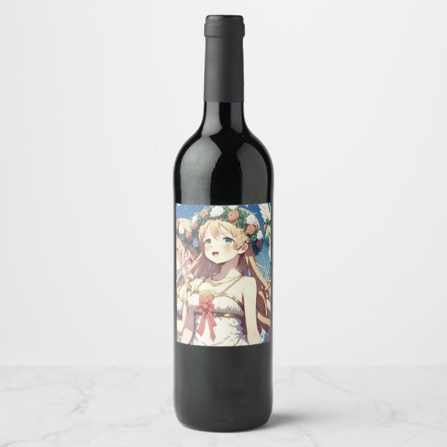 Anime Chor Vinflaska Etikett (Framsida)