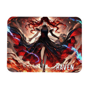 Anime Command the Flames, Embrace the Storm Anpass Magnet