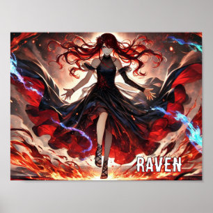 Anime Command the Flames, Embrace the Storm Anpass Poster
