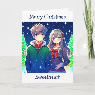 Anime Couple Romantic-jul Kort