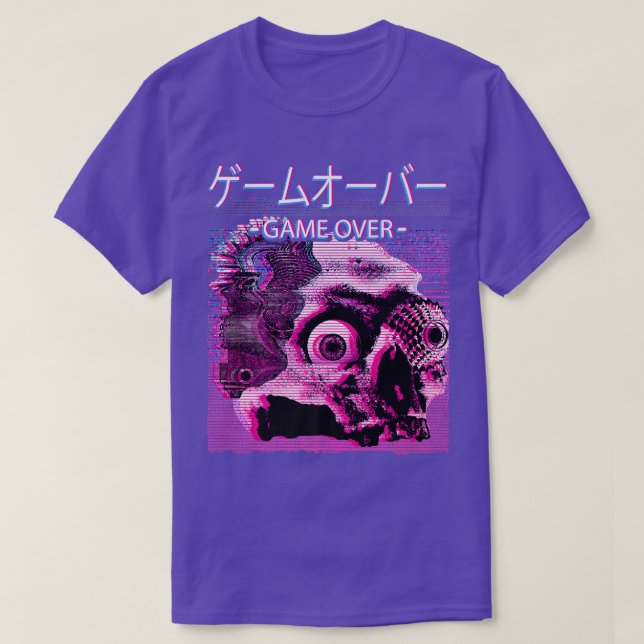 Anime Crazy Harajuku Otaku Skeleton Alt  T Shirt (Design framsida)