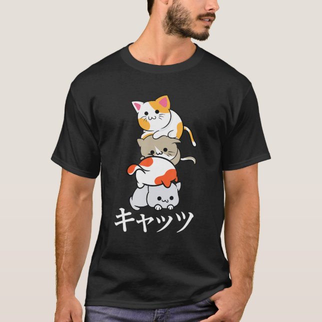Anime - Cute Cats - Japansk kulturkonst - Manga - T Shirt (Framsida)
